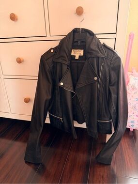 Vintage Mango natural leather jacket. Super soft leather